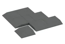 Dalle de coin (deux côtés biseautés)