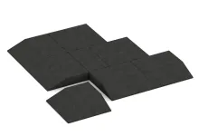 Dalle de coin (deux côtés biseautés)