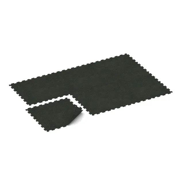 Typische Verlegung oder Einbausituation für den Artikel 1058 von WARCO - Fitnessboden Kompakt, Farbton Leicht Grün Gesprenkelt in der Abmessung 970 x 970 x 8 mm | 0,94 m.