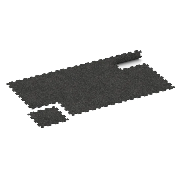 La situation d'installation typique du produit 0920 de WARCO - Sol de Fitness Compact, en couleur Gris doux moucheté dans les dimensions 485 x 485 x 8 mm | 0,235 m².