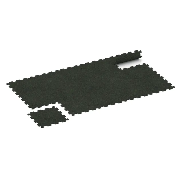 Typische Verlegung oder Einbausituation für den Artikel 0921 von WARCO - Fitnessboden Kompakt, Farbton Leicht Grün Gesprenkelt in der Abmessung 485 x 485 x 8 mm | 0,235 m².
