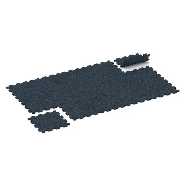 Typische Verlegung oder Einbausituation für den Artikel 0993 von WARCO - Fitnessboden Kompakt, Farbton Leicht Blau Gesprenkelt in der Abmessung 485 x 485 x 16 mm | 0,235 m².