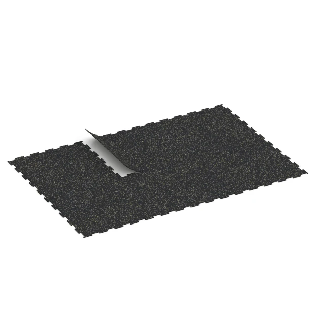 Typische Verlegung oder Einbausituation für den Artikel 6454 von WARCO - Fitnessboden Kompakt, Farbton Leicht Gelb Gesprenkelt in der Abmessung 100 × 100 × 0,8 cm.
