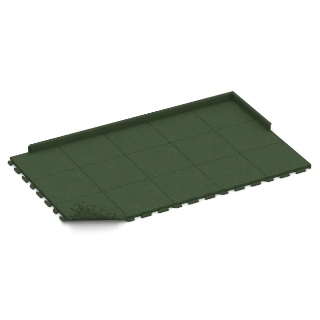 Typische Verlegung oder Einbausituation für den Artikel 1388 von WARCO - Gehwegplatte Classic, Farbton Grasgrün in der Abmessung 500 x 500 x 40 mm.