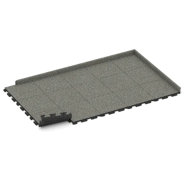 Typische Verlegung oder Einbausituation für den Artikel 1158 von WARCO - Terrassenplatte Classic, Farbton Grauer Granit in der Abmessung 500 x 500 x 30 mm.