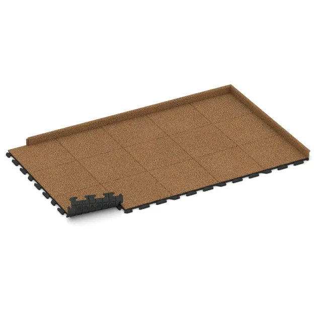Typische Verlegung oder Einbausituation für den Artikel 1210 von WARCO - Poolfliese Classic, Farbton Terra Cotta in der Abmessung 500 x 500 x 30 mm.
