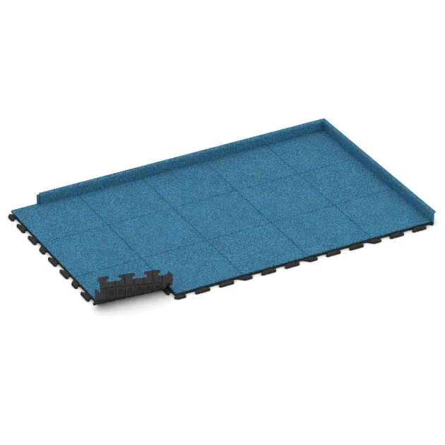 Typische Verlegung oder Einbausituation für den Artikel 1216 von WARCO - Poolfliese Classic, Farbton Atlantik in der Abmessung 500 x 500 x 30 mm.
