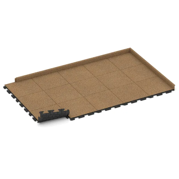 Typische Verlegung oder Einbausituation für den Artikel 1153 von WARCO - Terrassenplatte Classic, Farbton Rattan Lounge in der Abmessung 500 x 500 x 30 mm.