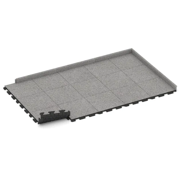 Typische Verlegung oder Einbausituation für den Artikel 4617 von WARCO - Poolfliese Classic, Farbton Grau Melange in der Abmessung 500 x 500 x 30 mm.