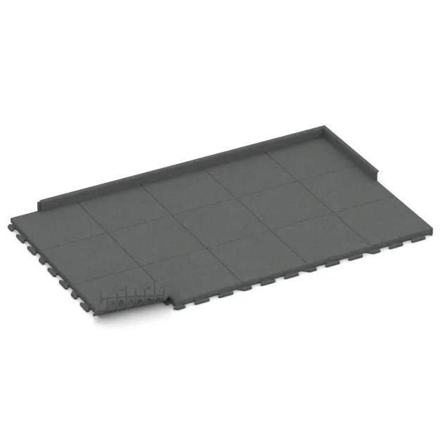 Typische Verlegung oder Einbausituation für den Artikel 1481 von WARCO - Gehwegplatte Classic, Farbton Schiefergrau in der Abmessung 500 x 500 x 50 mm.
