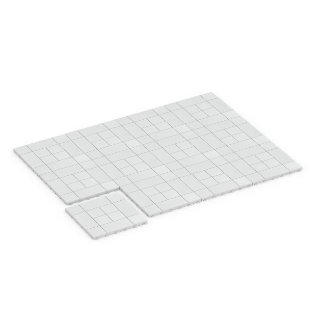 Typische Verlegung oder Einbausituation für den Artikel 6235 von WARCO - Tafelmuster – Klickfliese, Farbton Kreide in der Abmessung 38,5 x 38,5 x 2 cm.