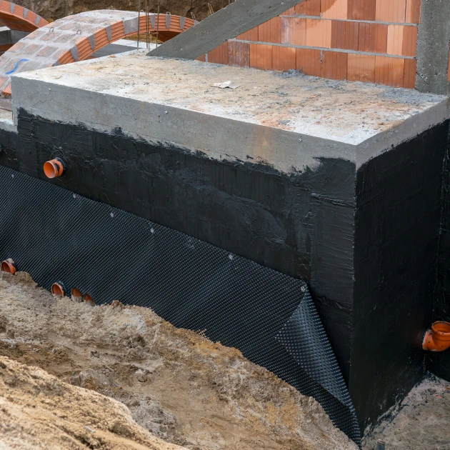 Typische Verlegung oder Einbausituation für den Artikel 0035 von WARCO - ALLESDICHT – Flüssigabdichtung, Farbton Schwarz in der Abmessung 3 kg | 0,9 m².