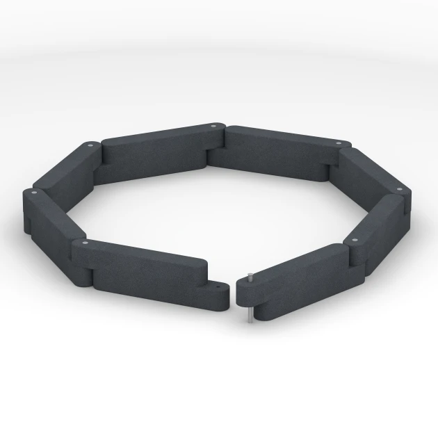 La situation d'installation typique du produit 6642 de WARCO - Bordure en caoutchouc, en couleur Gris ardoise dans les dimensions 100 x 15 x 30 cm.