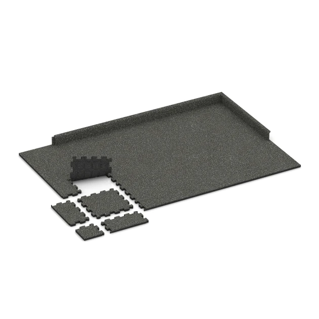 Typische Verlegung oder Einbausituation für den Artikel 3724 von WARCO - Fitnessmatte Premium 2 cm, Farbton Dunkelgrauer Granit in der Abmessung 30,6 x 30,6 x 2 cm | 0,094 m².