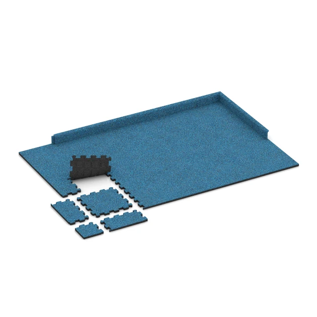 La situation d'installation typique du produit 3726 de WARCO - Tapis de Fitness Premium 2 cm, en couleur Atlantique dans les dimensions 30,6 x 30,6 x 2 cm | 0,094 m².