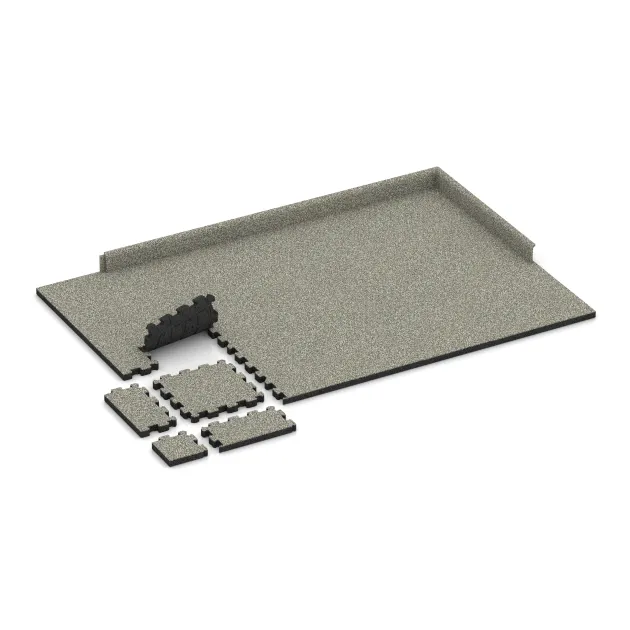 Typische Verlegung oder Einbausituation für den Artikel 6106 von WARCO - Poolfliese Fugenlos, Farbton Heller Granit in der Abmessung 306 x 306 x 30 mm.