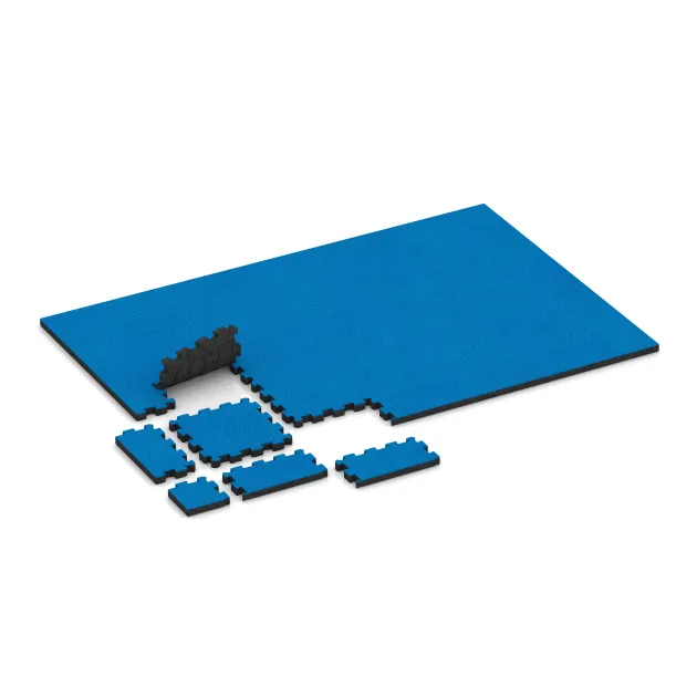 Typische Verlegung oder Einbausituation für den Artikel 5237 von WARCO - Poolfliese Fugenlos, Farbton Himmelblau in der Abmessung 306 x 306 x 30 mm.