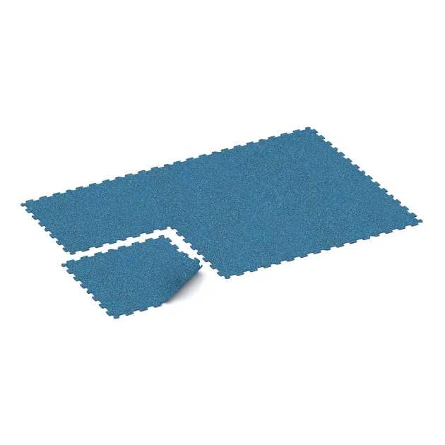 Typische Verlegung oder Einbausituation für den Artikel 1029 von WARCO - Fitnessboden Kompakt, Farbton Atlantik in der Abmessung 970 x 970 x 8 mm | 0,94 m.