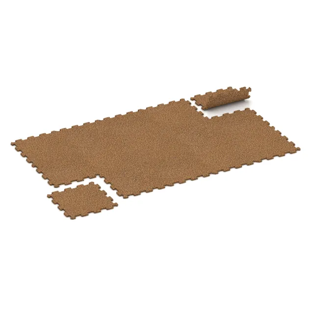 Typische Verlegung oder Einbausituation für den Artikel 0962 von WARCO - Fitnessboden Kompakt, Farbton Terra Cotta in der Abmessung 485 x 485 x 16 mm | 0,235 m².