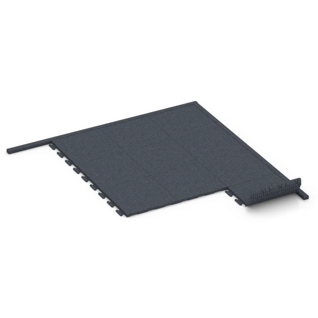 Typische Verlegung oder Einbausituation für den Artikel 6213 von WARCO - Gummi-Tiefbord, Farbton Schiefergrau in der Abmessung 100 × 5 × 25 cm.