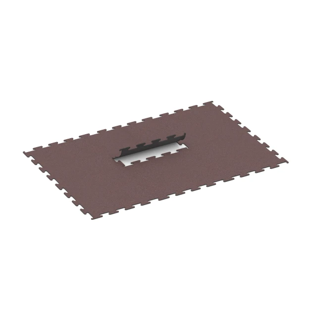 Typische Verlegung oder Einbausituation für den Artikel 6145 von WARCO - Fitness Performance Elite Trainingsboden, Farbton Mineralrot in der Abmessung 100 x 100 x 1 cm | 1,00 m².