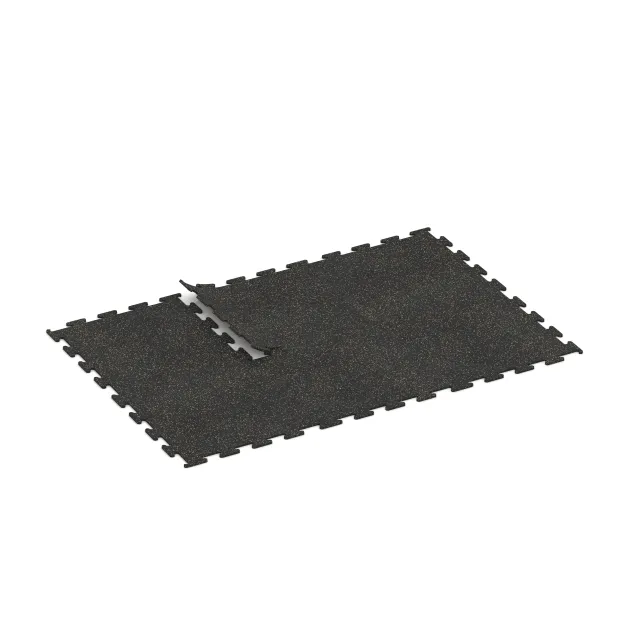 Typische Verlegung oder Einbausituation für den Artikel 3756 von WARCO - Fitness Performance Elite Trainingsboden, Farbton Leicht Gelb Gesprenkelt in der Abmessung 1000 x 1000 x 15 mm.
