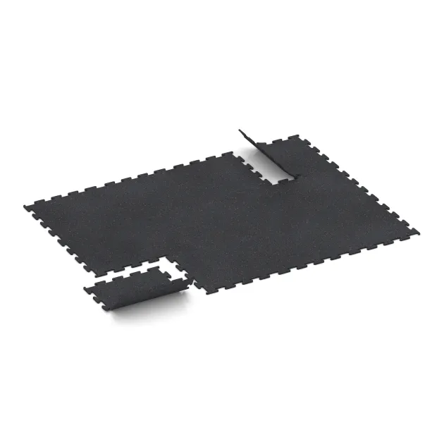 Typische Verlegung oder Einbausituation für den Artikel 3765 von WARCO - Fitness Performance Elite Trainingsboden, Farbton Leicht Rot Gesprenkelt in der Abmessung 500 x 500 x 10 mm.
