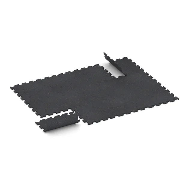 Typische Verlegung oder Einbausituation für den Artikel 3769 von WARCO - Fitness Performance Elite Trainingsboden, Farbton Leicht Rot Gesprenkelt in der Abmessung 500 x 500 x 15 mm.
