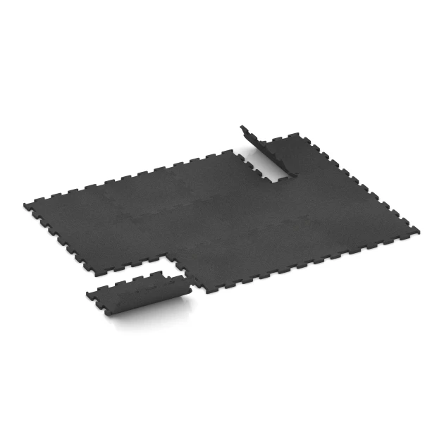 Typische Verlegung oder Einbausituation für den Artikel 3751 von WARCO - Fitness Performance Elite Trainingsboden, Farbton Anthrazit in der Abmessung 50 x 50 x 2 cm | 0,25 m².