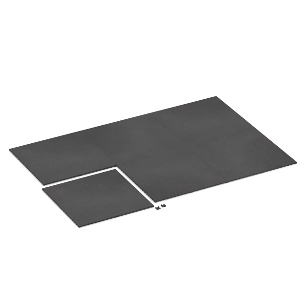 Typische Verlegung oder Einbausituation für den Artikel 3783 von WARCO - Fitness Performance Impact Trainingsboden, Farbton Anthrazit in der Abmessung 100 × 100 × 2 cm.