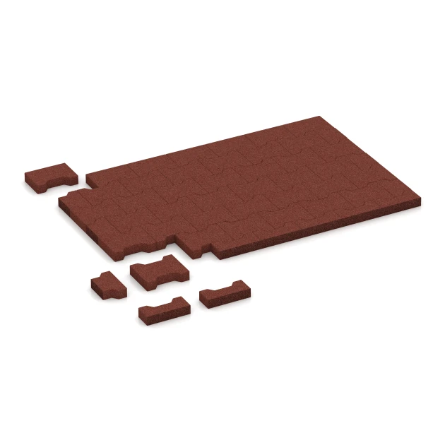 Typische Verlegung oder Einbausituation für den Artikel 4460 von WARCO - Pflasterstein, Farbton Ziegelrot in der Abmessung 20 × 16,5 × 4,3 cm | 0,0278 m².