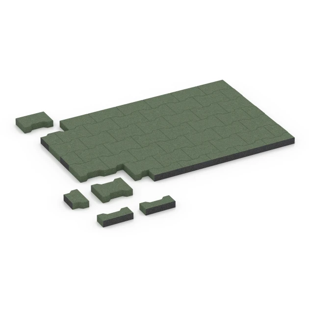 La situation d'installation typique du produit 7070 de WARCO - Pavé autobloquant, en couleur Vert herbe dans les dimensions 20 x 16,5 x 4,5 cm | 0,0278 m².