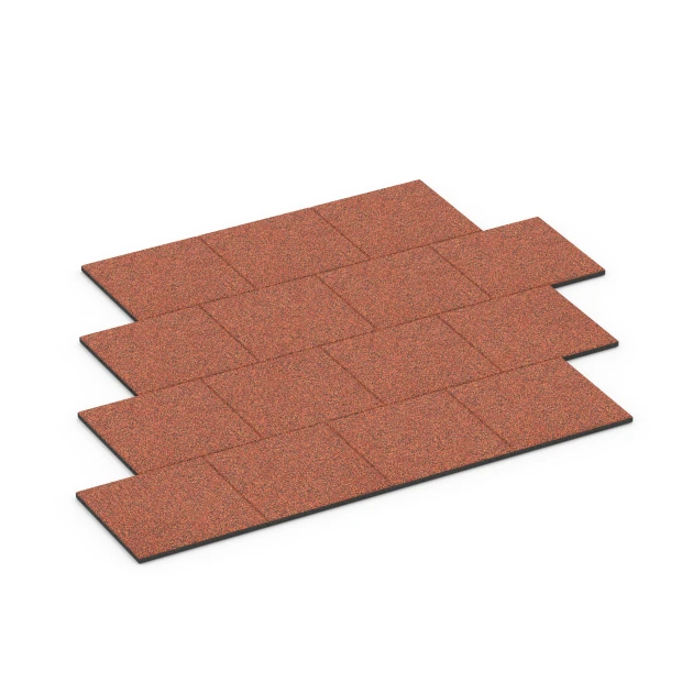 Typische Verlegung oder Einbausituation für den Artikel 6417 von WARCO - Fallschutzplatte – 90 cm, Farbton Feuersglut in der Abmessung 50 x 50 x 3 cm.