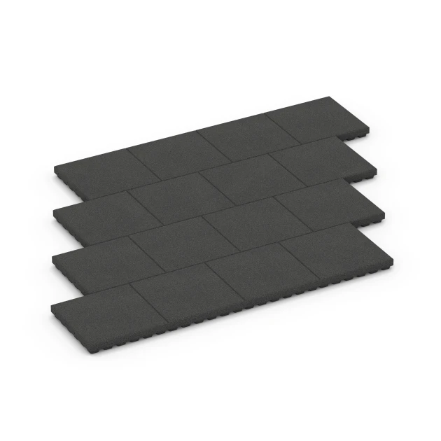 Typische Verlegung oder Einbausituation für den Artikel 6139 von WARCO - Fallschutzplatte – 205 cm, Farbton Anthrazit in der Abmessung 50 x 50 x 7 cm.