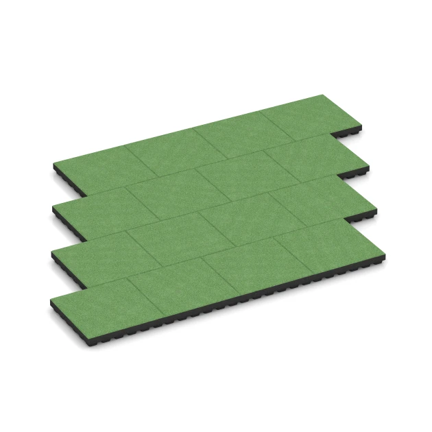 Typische Verlegung oder Einbausituation für den Artikel 6141 von WARCO - Fallschutzplatte – 205 cm, Farbton Lindgrün in der Abmessung 50 x 50 x 7 cm.