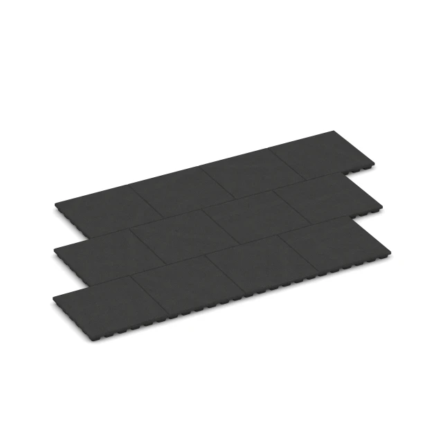 Typische Verlegung oder Einbausituation für den Artikel 6291 von WARCO - Fallschutzplatten, Farbton Anthrazit in der Abmessung 50 x 50 x 4,8 cm.
