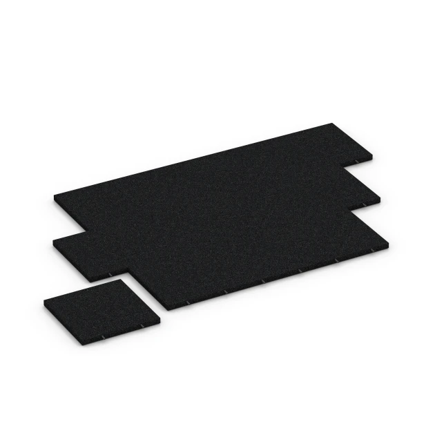 La situation d'installation typique du produit 6253 de WARCO - Dalle amortissante – 140 cm, en couleur Anthracite dans les dimensions 50 x 50 x 4 cm.