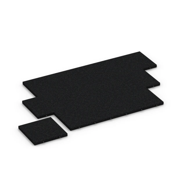 La situation d'installation typique du produit 6259 de WARCO - Dalle amortissante – 150 cm, en couleur Anthracite dans les dimensions 50 x 50 x 4,5 cm.