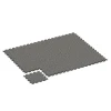 La situation d'installation typique du produit 6787 de WARCO - Dalle balcon caoutchouc, en couleur Granit gris foncé dans les dimensions 44,6 x 44,6 x 1,8 cm.
