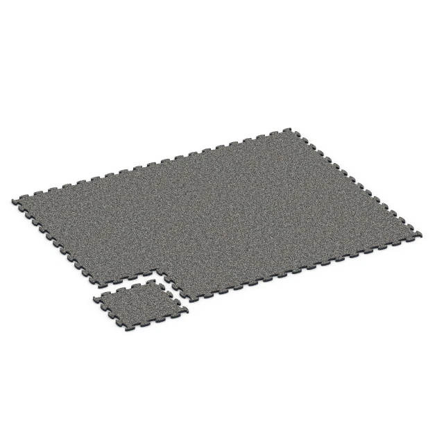 Typische Verlegung oder Einbausituation für den Artikel 6859 von WARCO - Fitness Max Floor System, Farbton Dunkelgrauer Granit in der Abmessung 44,6 x 44,6 x 1,8 cm.