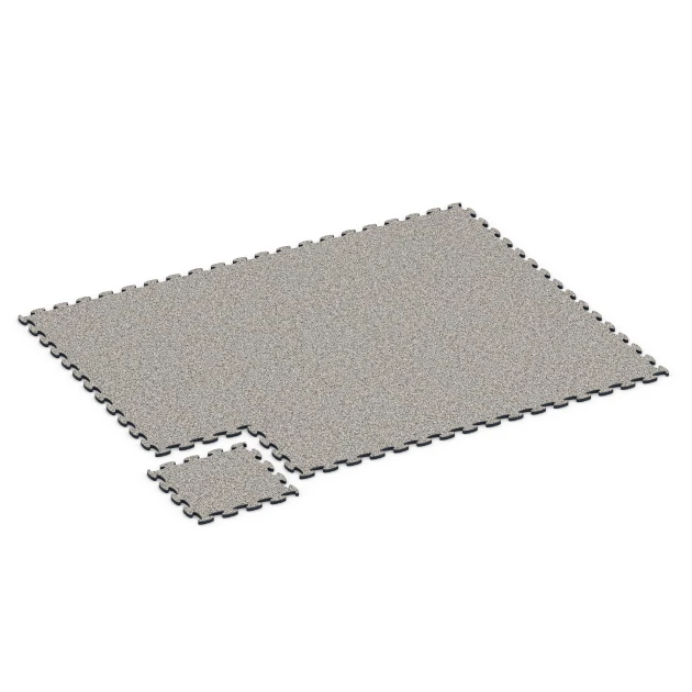 Typische Verlegung oder Einbausituation für den Artikel 6896 von WARCO - Hundesportboden Indoor, Farbton Grauer Granit in der Abmessung 44,6 x 44,6 x 1,8 cm.