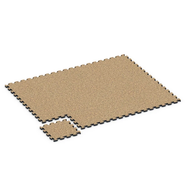 Typische Verlegung oder Einbausituation für den Artikel 6939 von WARCO - Fallschutz Puzzlematte, Farbton Rattan Lounge in der Abmessung 44,6 x 44,6 × 2,8 cm.