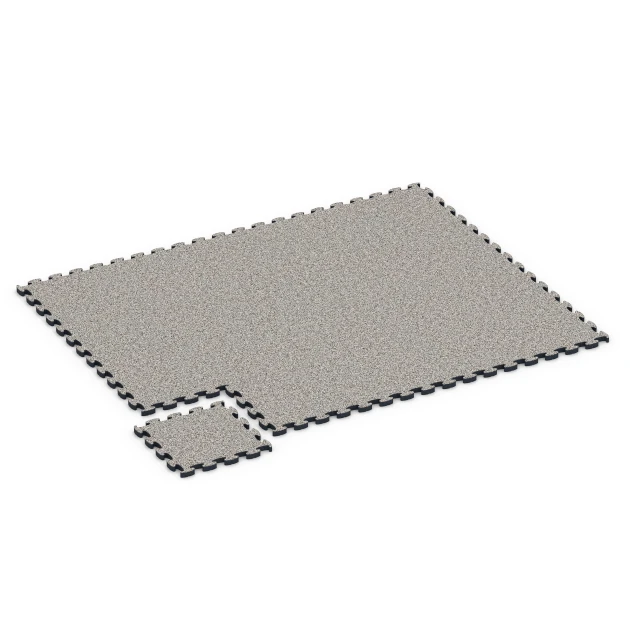 La situation d'installation typique du produit 6878 de WARCO - Dalle Fitness Max, en couleur Granit gris dans les dimensions 44,6 x 44,6 × 2,8 cm.