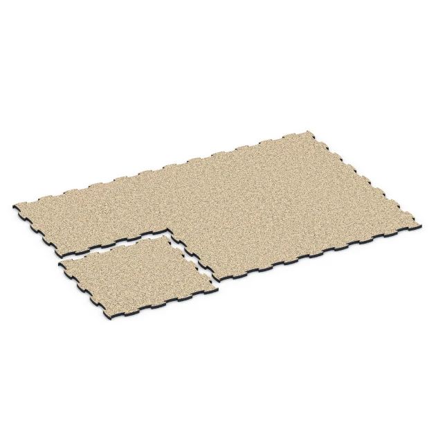 Typische Verlegung oder Einbausituation für den Artikel 6892 von WARCO - Fitness Max Floor System, Farbton Travertin in der Abmessung 97,1 x 97,1 x 2,8 cm.