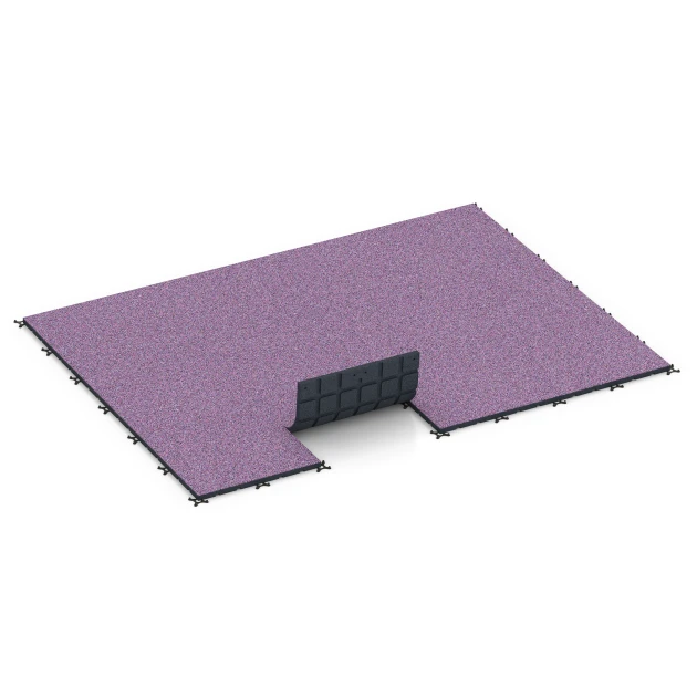 La situation d'installation typique du produit 7137 de WARCO - Revêtement sportif extérieur, en couleur Lavande dans les dimensions 60 x 60 x 3 cm | 0,36 m².