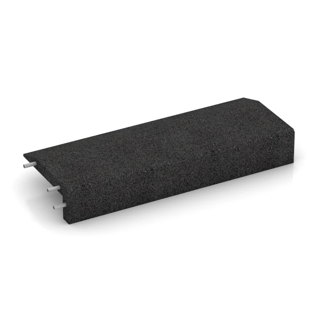 Foto der hinteren Seite vom unsymmetrischen WARCO-Formteil 2607: Mauerabdeckung, Design Anthrazit, Maße 100 × 40 cm | 5/15 cm.