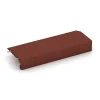 La photo de la face arrière asymétrique d’un produit WARCO 2606: Bordure en caoutchouc en forme de L, en couleur Rouge brique, dans les dimensions 100 x 40 cm | 4,5/14,5 cm.