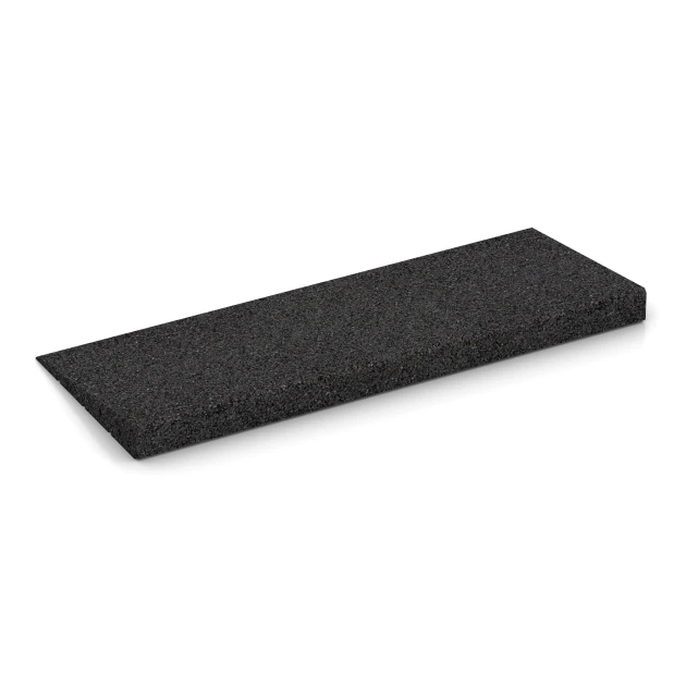 Foto der hinteren Seite vom unsymmetrischen WARCO-Formteil 2508: Übergangsrampe 75 cm, Design Anthrazit, Maße 75 x 30 cm | 8 < 50 mm.