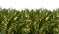 L'échantillon d'une dalle WARCO en pelouse synthétique laminée en couleur vert.