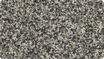 L'échantillon en couleur Granit clair de WARCO pour les surfaces d'aspect naturel, fabriqué à partir de granulat de caoutchouc EPDM entièrement coloré.